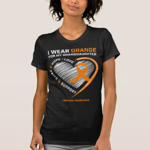 Camiseta Mujeres Que Uso Naranja Para La Leucemia De Mi Nie