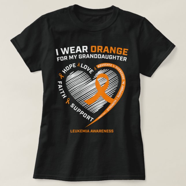 Camiseta Mujeres Que Uso Naranja Para La Leucemia De Mi Nie (Diseño del anverso)