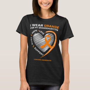 Camiseta Mujeres Que Uso Naranja Para La Leucemia De Mi Nie