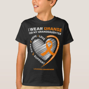 Camiseta Mujeres Que Uso Naranja Para La Leucemia De Mi Nie