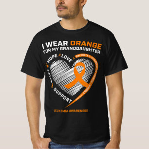 Camiseta Mujeres Que Uso Naranja Para La Leucemia De Mi Nie
