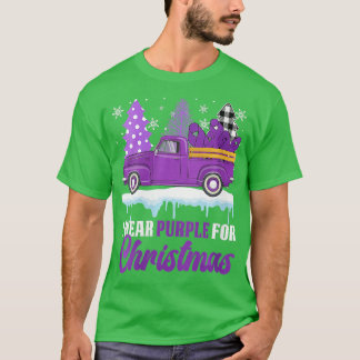 Camiseta Mujeres Que Uso Púrpura Para Navidades Epilepsy Aw