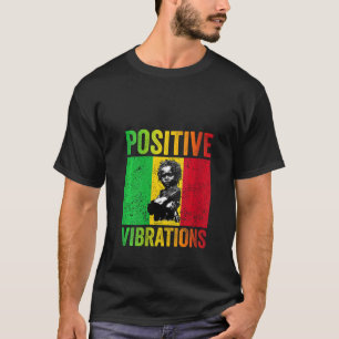 Camiseta Mujeres Rasta Bebé Vintage Africano Positivo Vibra