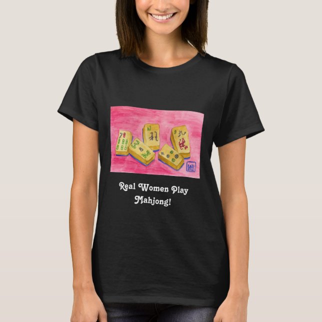 Camiseta Mujeres Reales Juegan Al Mahjong (Anverso)