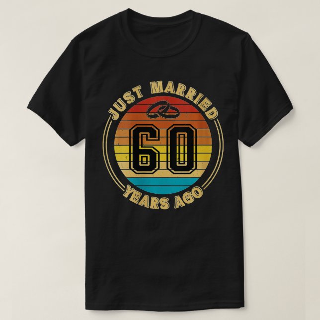 Camiseta Mujeres recién Casadas Hace 60 Años Romántico 60th (Diseño del anverso)