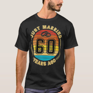 Camiseta Mujeres recién Casadas Hace 60 Años Romántico 60th