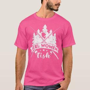 Camiseta Mujeres Reel Fish Fisherwoman Chicas de pesca dive