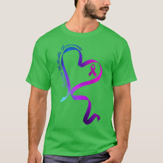 Camiseta Mujeres Regalos Corazón Cinta Artritis Juvenil Awa
