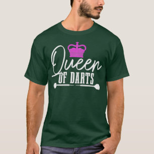Camiseta Mujeres Reina De Darts Chicas Graciosas Jugadoras 