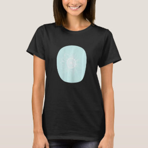 Camiseta Mujeres Resumen Pastel Azul Boho Sunflower Minimal