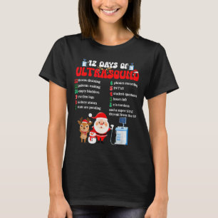 Camiseta Mujeres Retro 12 Días De Tecnología De Ultrasonido