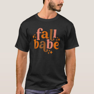Camiseta Mujeres Retro Babe Caen Spice De Calabaza Otoño Th