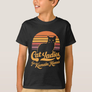 Camiseta Mujeres retro Kamala Harris Cat Lady