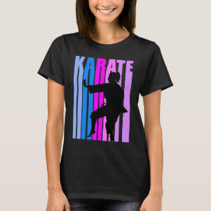 Camiseta Mujeres Retro Karate Rosado Cumpleaños Adolescente