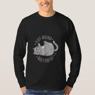 Camiseta Mujeres Revolotean Y Descubre Gato Divertido , Gat