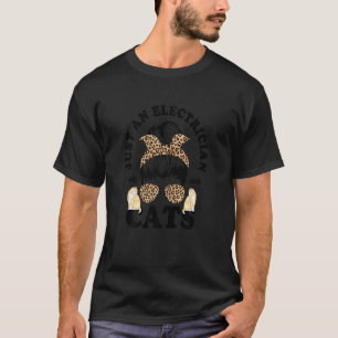 Camiseta Mujeres Rizado Desordenado Leopardo Solo Un Electr