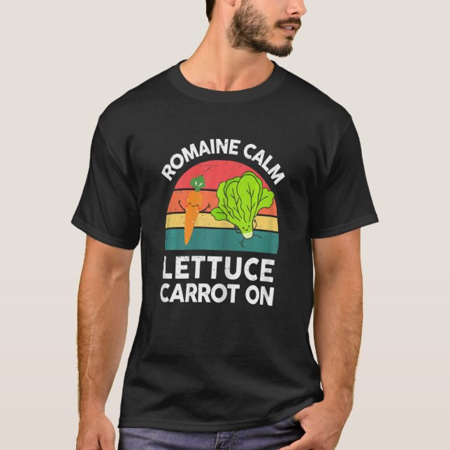 Camiseta Mujeres Romaine Calm Lettuce Carrot En Veganism Ve (Anverso)