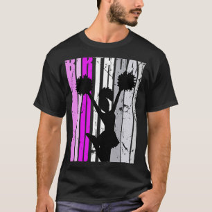 Camiseta Mujeres rosas animan el cumpleaños Retro Silhouett