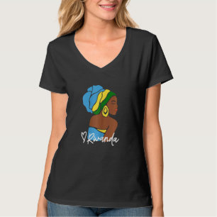 Camiseta Mujeres Ruanda Bandera Ruandesa Herencia Étnica Af