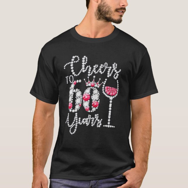 Camiseta Mujeres Saludan A Los 60 Años De Edad Feliz60thcum (Anverso)