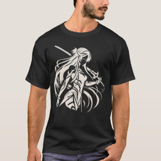 Camiseta Mujeres Samurái Anime 1x0001 Negro