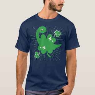 Camiseta Mujeres San Patrón Día Brontosaurus Dinosaurio Sha