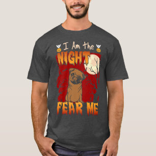 Camiseta Mujeres Scary Halloween amante del pug de perro ti