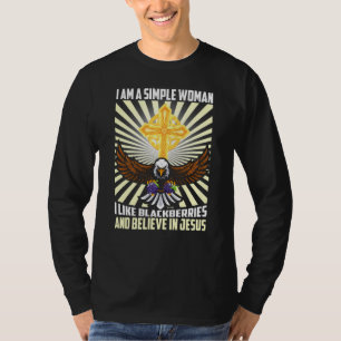 Camiseta Mujeres Sencillas Como Blackberry Creen En Jesus C