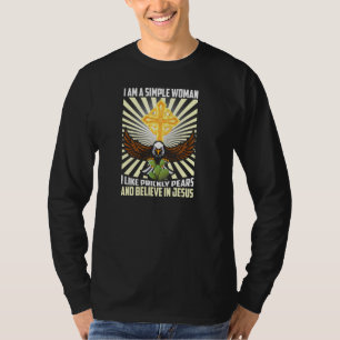 Camiseta Mujeres Sencillas Como Pear Y Creer En Jesu