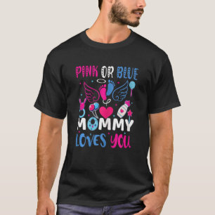 Camiseta Mujeres Sexo Bebé Revelar Fiesta Mami Rosa O Azul