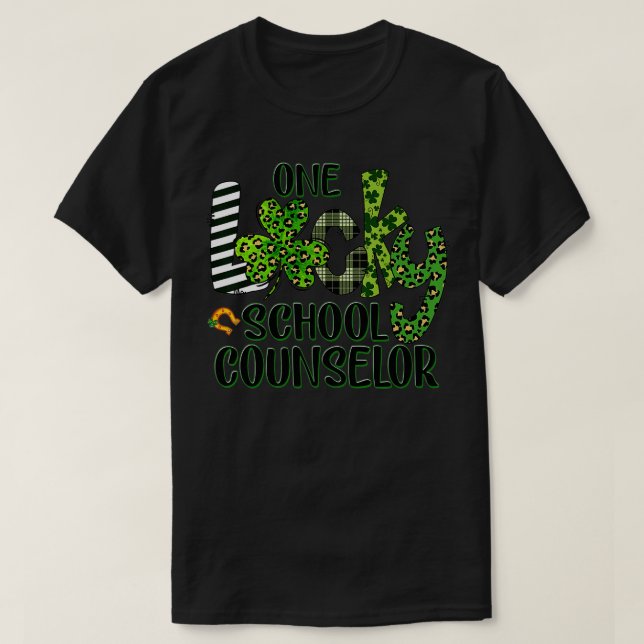 Camiseta Mujeres Shamrock, consejera de escuela afortunada  (Diseño del anverso)