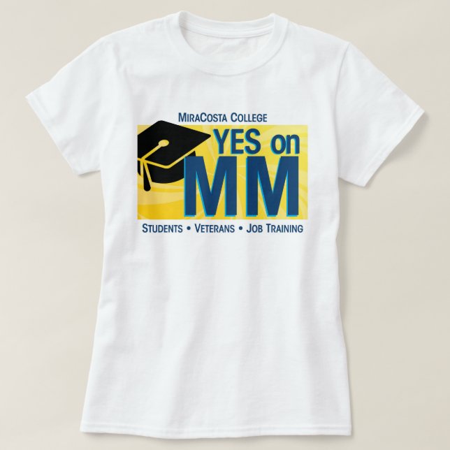 Camiseta Mujeres sí en el milímetro para la universidad de (Diseño del anverso)