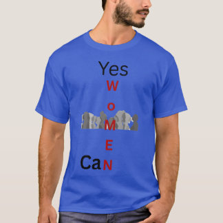 Camiseta Mujeres Sí Pueden un diseño vibrante que muestra a