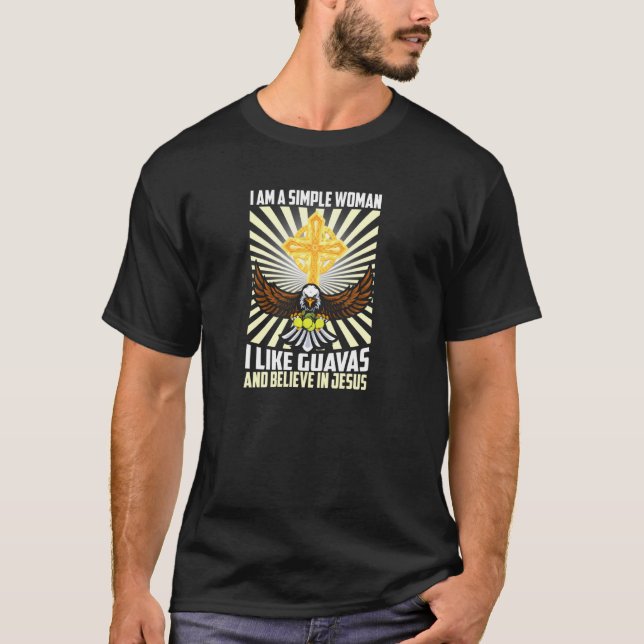 Camiseta Mujeres Simples Como La Guayaba Y Creer En Jesús C (Anverso)
