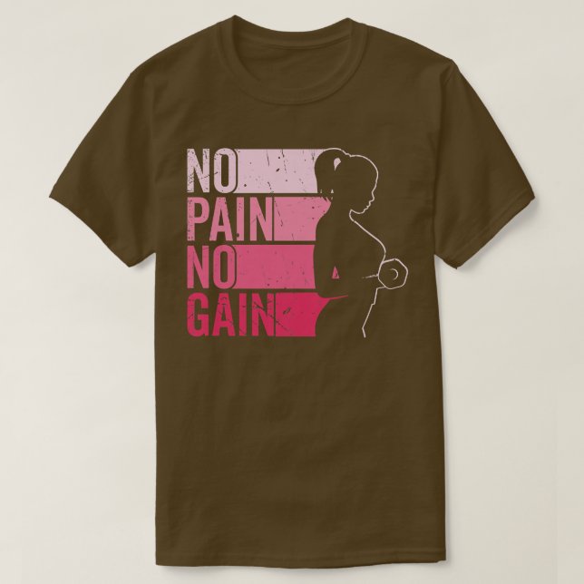 Camiseta Mujeres Sin Dolor Ni Ganancia Gimnasio De Trabajo  (Diseño del anverso)