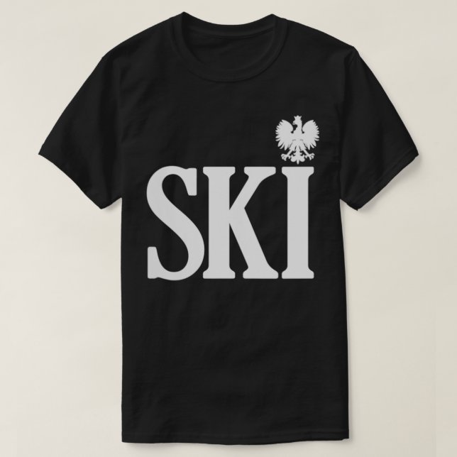 Camiseta Mujeres SKI Apellidos polacos Terminando con Águil (Diseño del anverso)