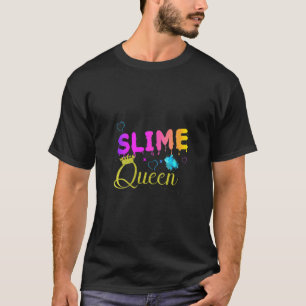 Camiseta Mujeres Slime Reina cumpleaños corona el arcoiris 