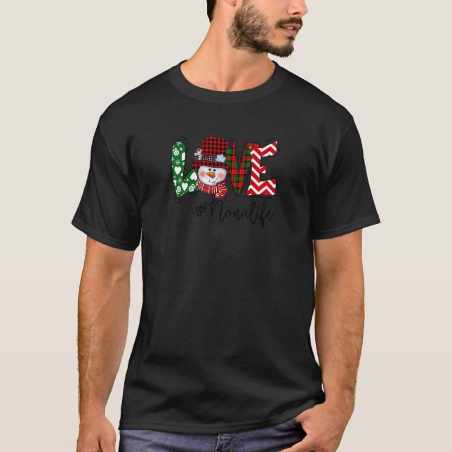Camiseta Mujeres Snowman aman a los Navidades de las Abuela (Anverso)