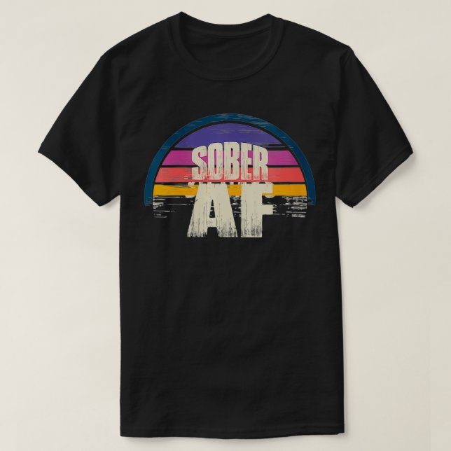 Camiseta Mujeres Sober AF AA Recuperación Sobriedad VNeck  (Diseño del anverso)