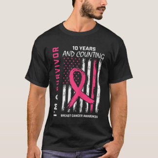 Camiseta Mujeres sobrevivientes de 10 años regalos de cánce