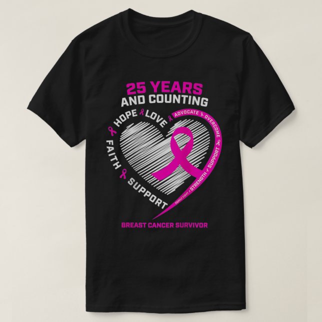 Camiseta Mujeres sobrevivientes de 25 años regalos Abuela M (Diseño del anverso)