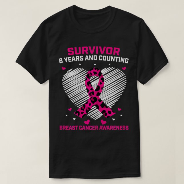 Camiseta Mujeres sobrevivientes de cáncer de mama rosado 8  (Diseño del anverso)