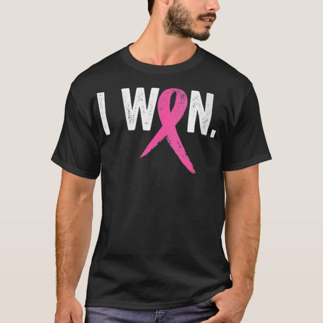 Camiseta Mujeres sobrevivientes de cáncer de mama, yo gané  (Anverso)