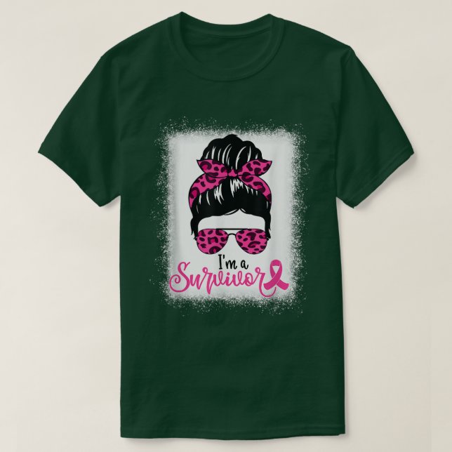 Camiseta Mujeres sobrevivientes del cáncer de mama Leopard  (Diseño del anverso)