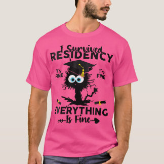 Camiseta Mujeres sobrevivieron a la residencia del gato neg