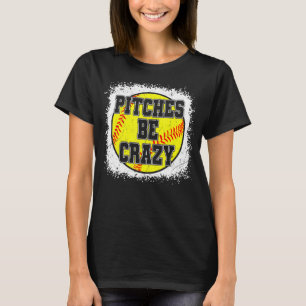 Camiseta Mujeres Softball Mamá tira a ser un loco Softball