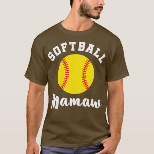 Camiseta Mujeres Softball Mamaw Abuela Cute Familia