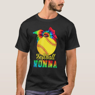 Camiseta Mujeres Softball Nonna Tie Dye Softball Madre D