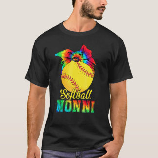Camiseta Mujeres Softball Nonni Tie Dye Softball Madre D