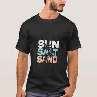 Camiseta Mujeres Sol Sal Arena Verano Retro Colorido Feliz 